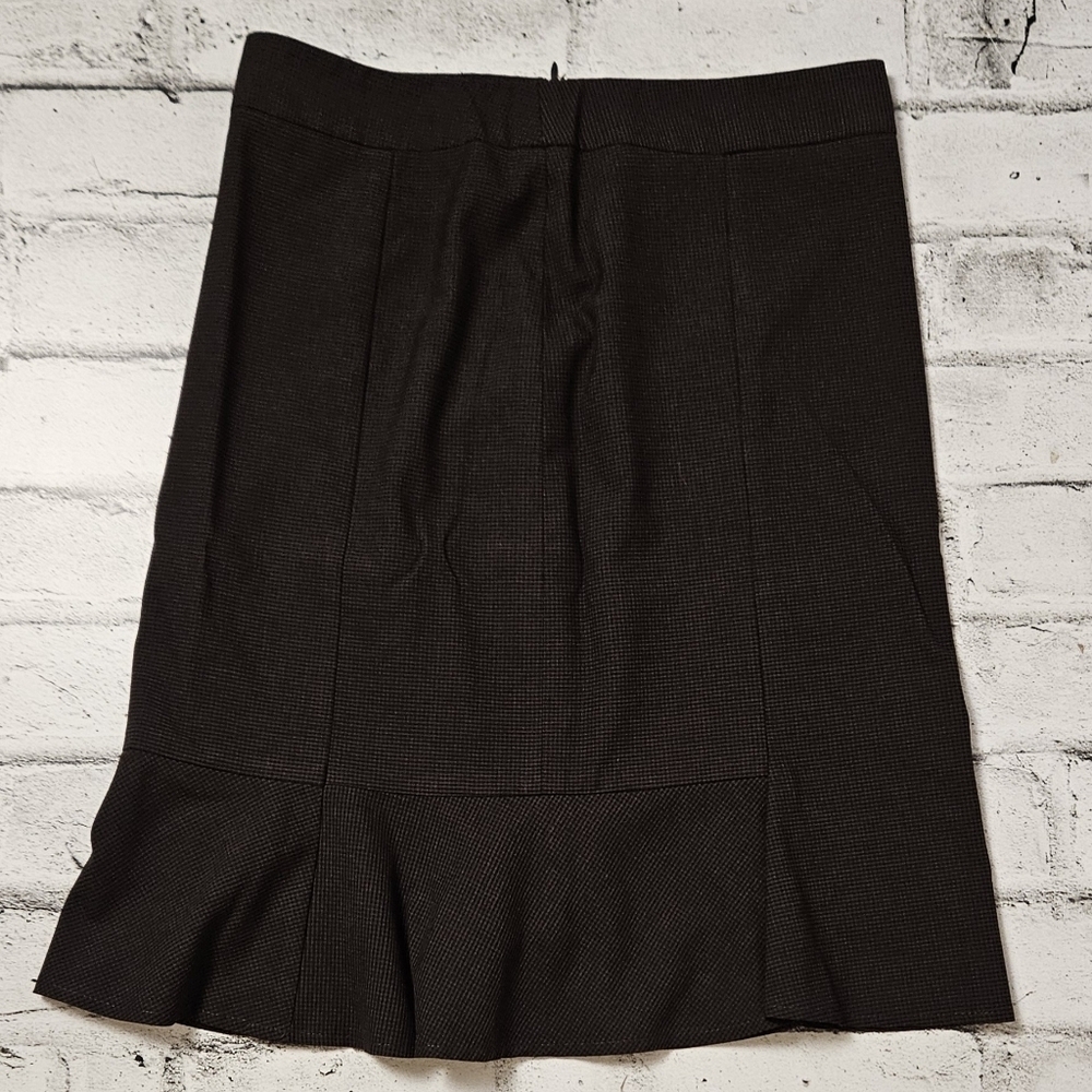 Jacob Brown Ruffle Hem Pencil Skirt Business Casual Career Size 6